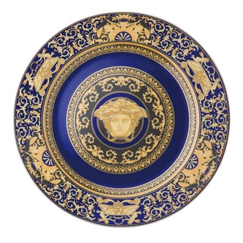 vasi porcellana versace|Versace Medusa Blue, piatti e vasi in porcellana con decoro blu e .